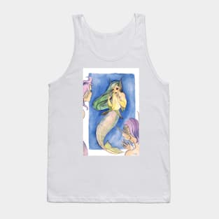 MerMay Angry Merfolk Mid Conversation Watercolor Tank Top